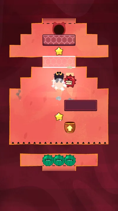Pit Cat level in the lava world
